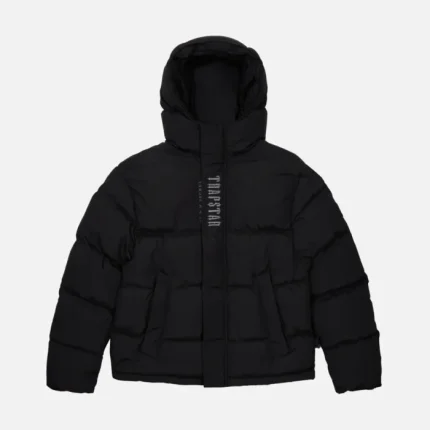 Trapstar Decoded Quilted Jacket With Hood Black (4)