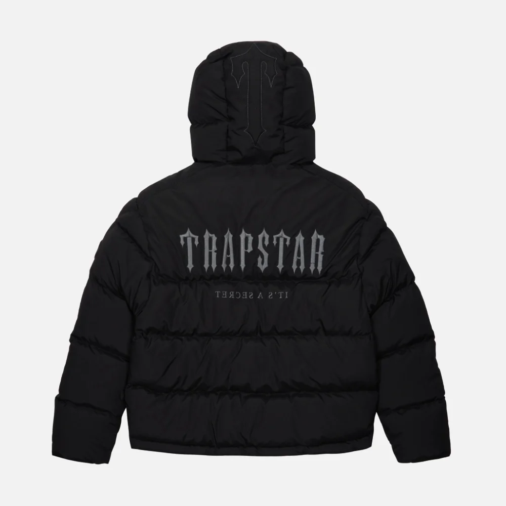 Trapstar Decoded Quilted Jacket With Hood Black (5) Trapstar Decoded Quilted Jacket With Hood Black (5)