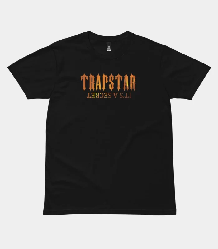 Trapstar It's A Secret Fire T Shirt Black (2) Trapstar It's A Secret Fire T Shirt Black (2)
