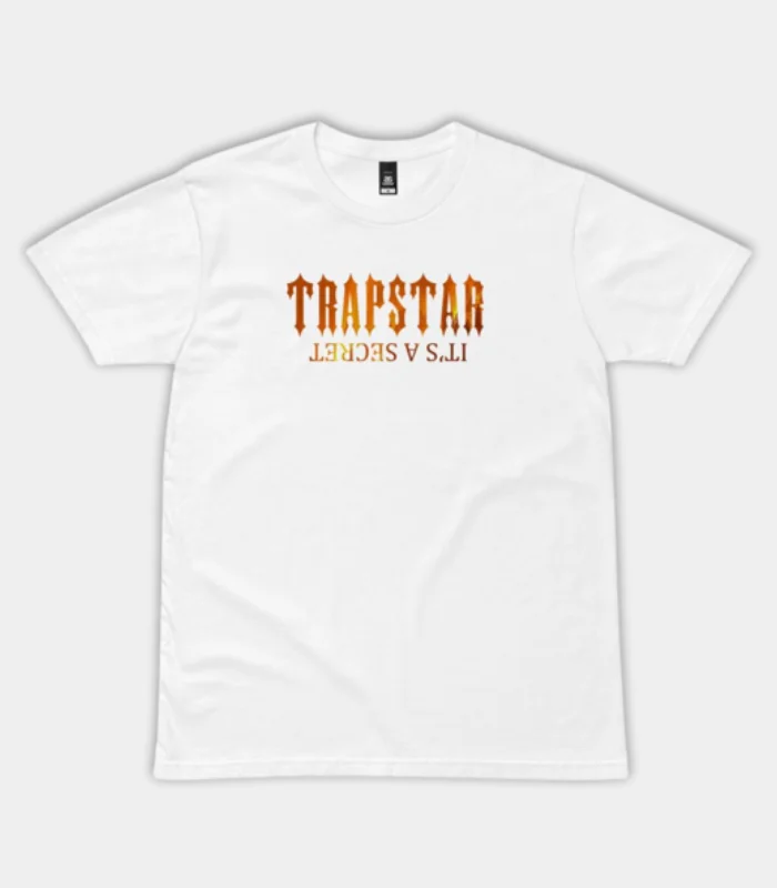 Trapstar It's A Secret Fire T Shirt White (2) Trapstar It's A Secret Fire T Shirt White (2)