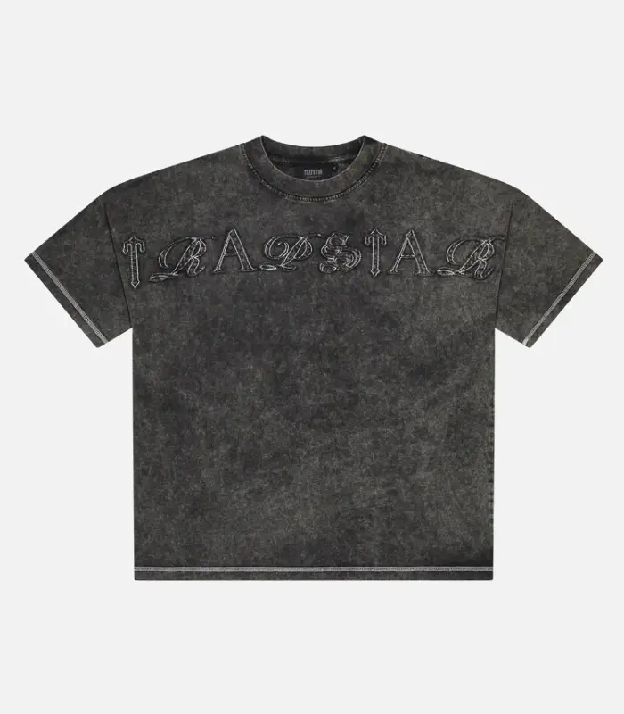 Trapstar Patchwork Script T Shirt Grey (2) Trapstar Patchwork Script T Shirt Grey (2)