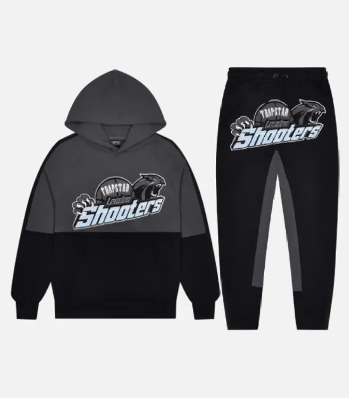 Trapstar Shooters Tracksuit BlackBlue (3) Trapstar Shooters Tracksuit BlackBlue (3)